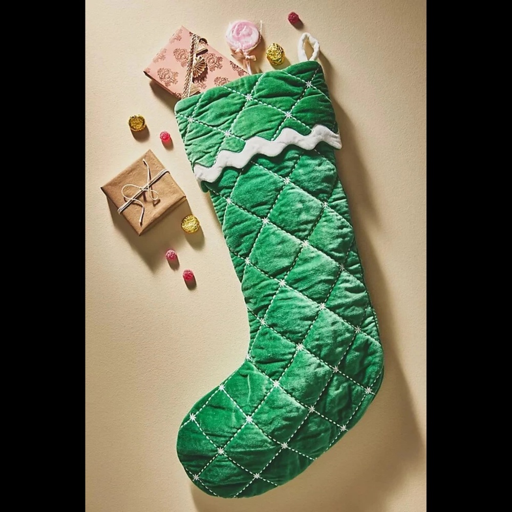 Anthropologie Velvet Ernestine Christmas Stocking